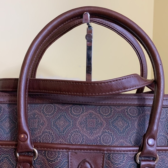 Liz Claiborne 1999 Vintage Brown Detachable Crossbody Top Handle Satchel - Picture 8 of 17